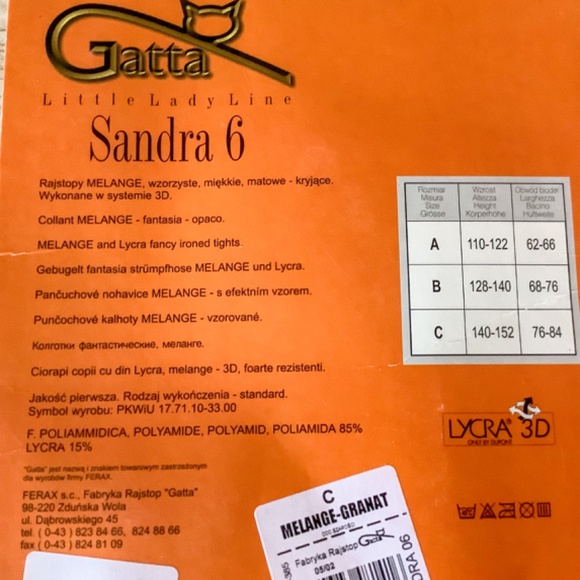 Gatta european hosiery, girls, blue & white striped tights. back to school. - Picture 3 of 4